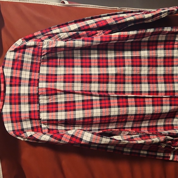 The Children's Place Long Sleeve Plaid Button-Up - Youth Large - Picture 2 of 5